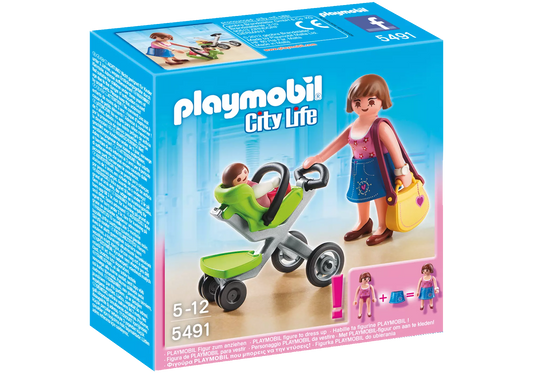 Playmobil 5491 City Life Mama mit Kinderwagen - plegobil