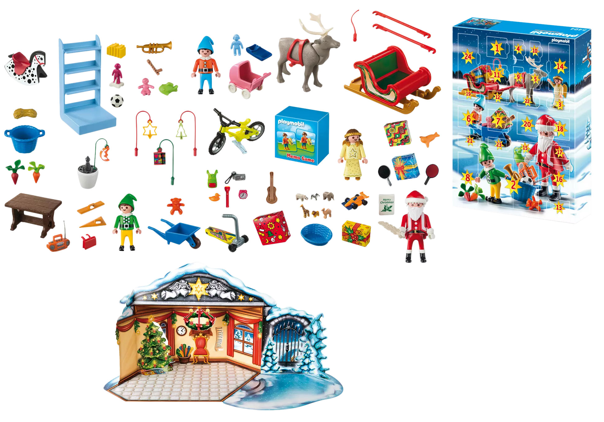 Playmobil 5494 Adventskalender Weihnachtsmann beim Geschenke packen - plegobil