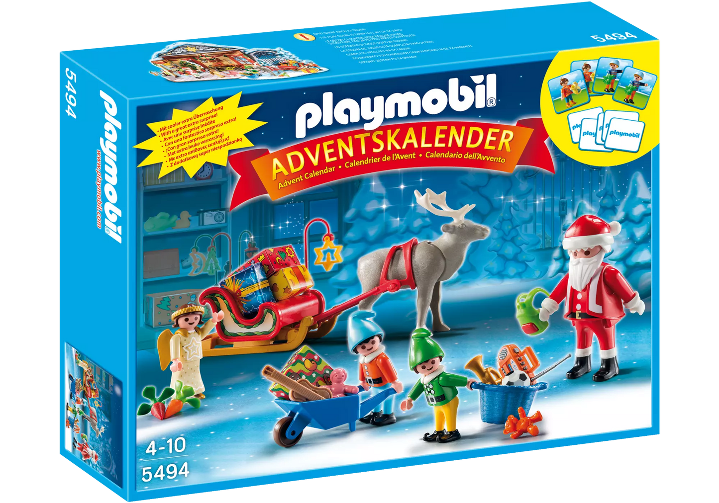 Playmobil 5494 Adventskalender Weihnachtsmann beim Geschenke packen - plegobil