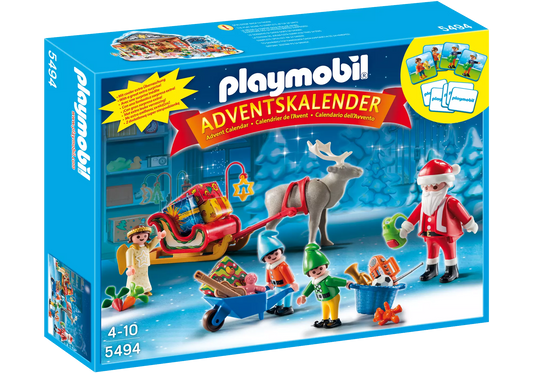 Playmobil 5494 Adventskalender Weihnachtsmann beim Geschenke packen - plegobil