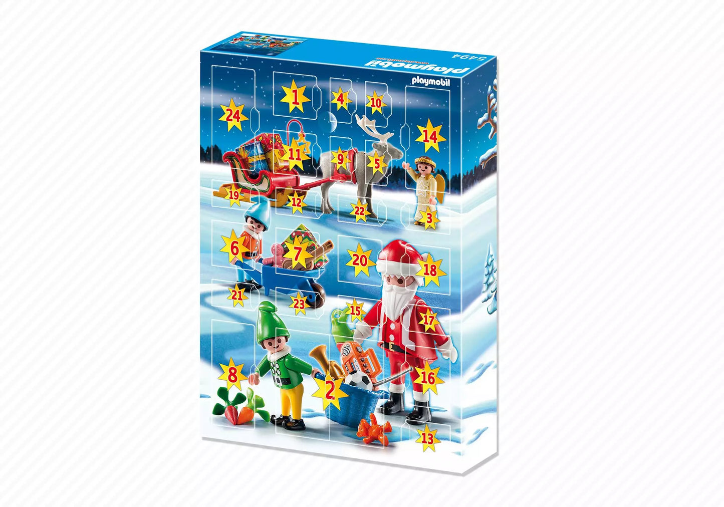 Playmobil 5494 Adventskalender Weihnachtsmann beim Geschenke packen - plegobil