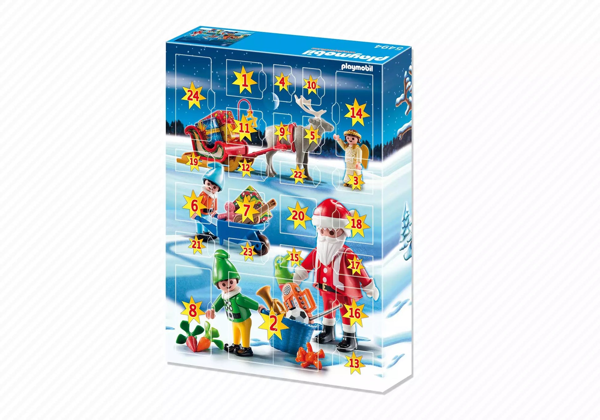 Playmobil 5494 Adventskalender Weihnachtsmann beim Geschenke packen - plegobil