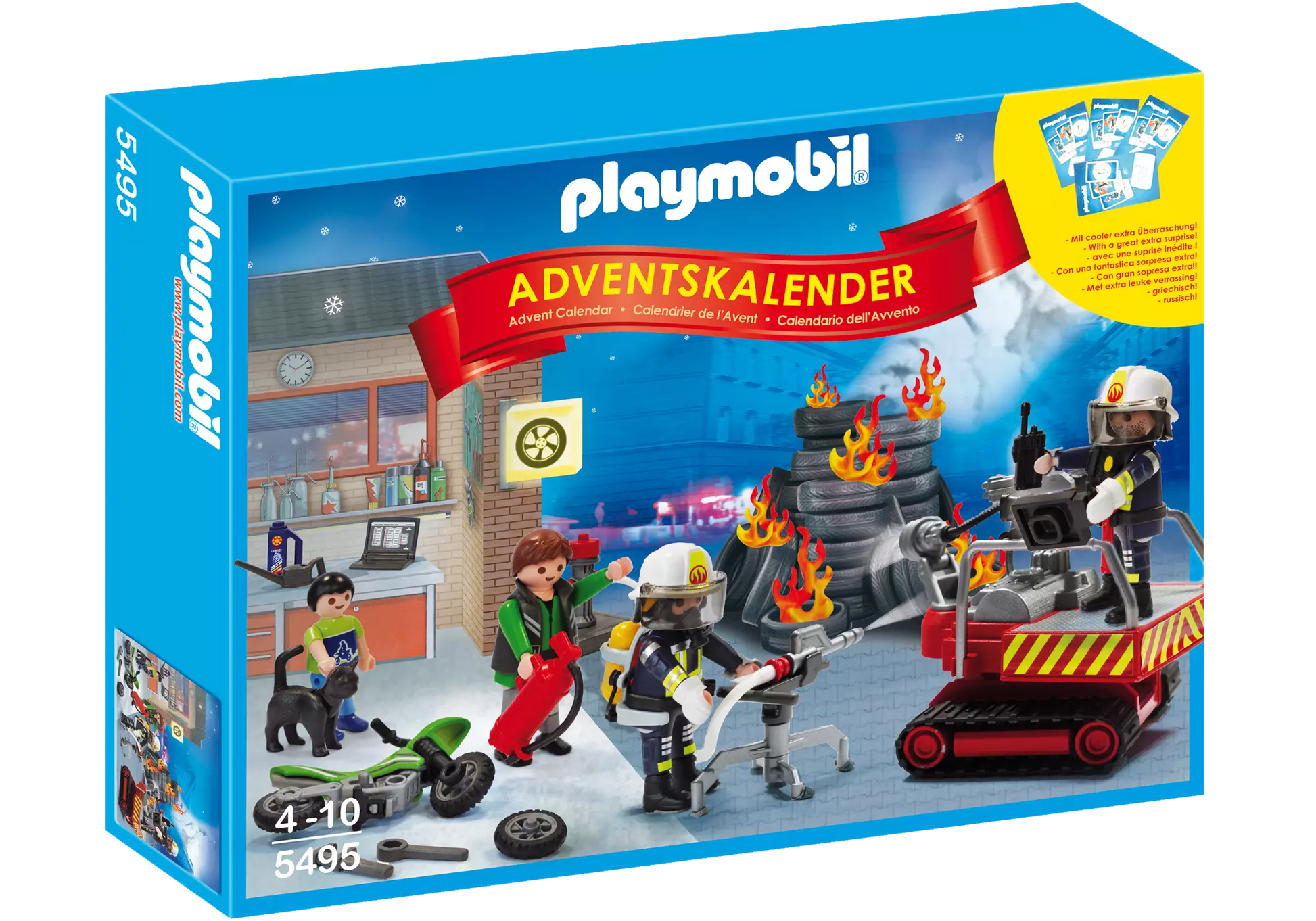 Playmobil 5495 City Action Adventskalender Feuerwehreinsatz mit Kartenspiel - plegobil
