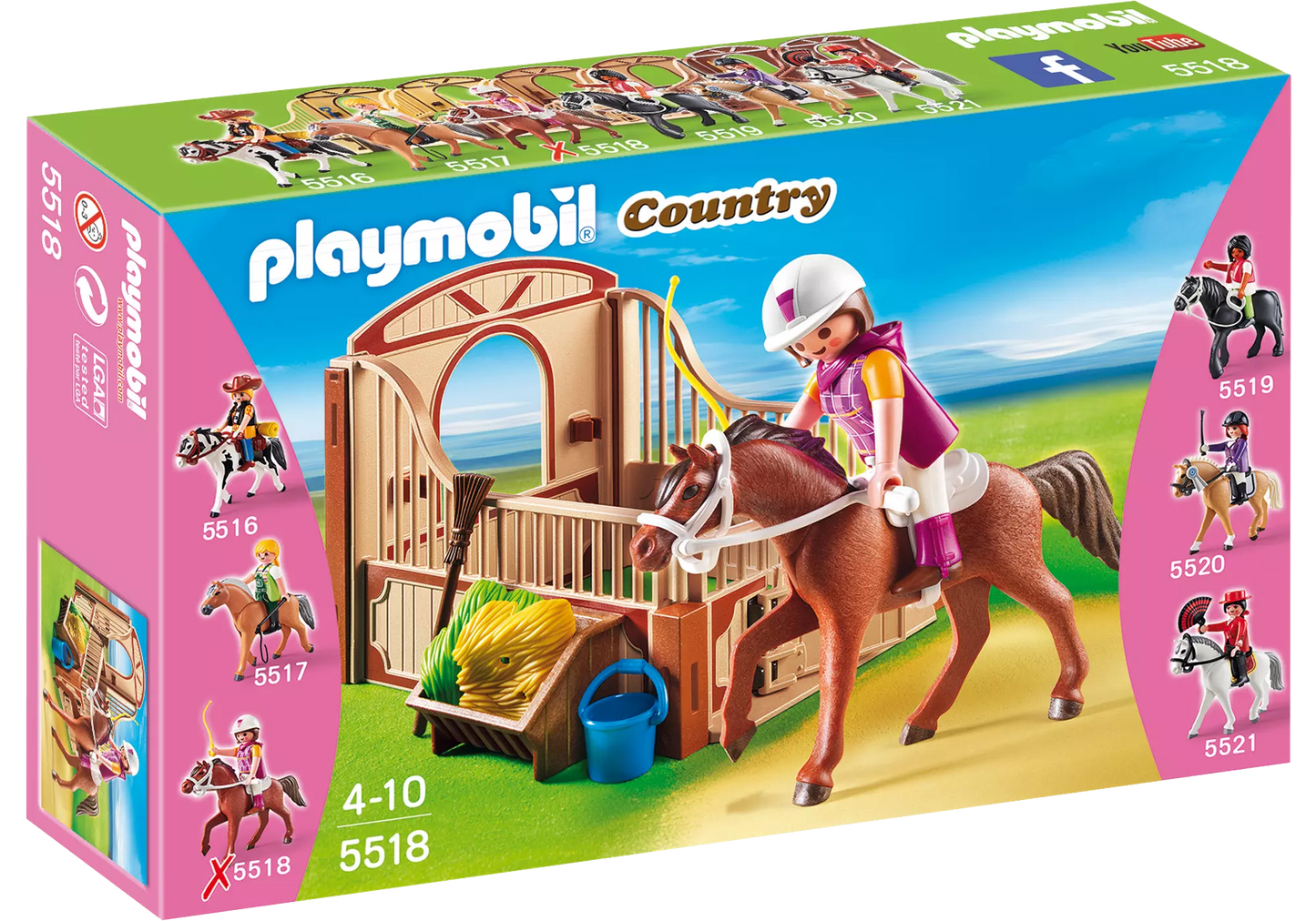Playmobil 5518 Country Shagya Araber mit braun-beiger Pferdebox - plegobil