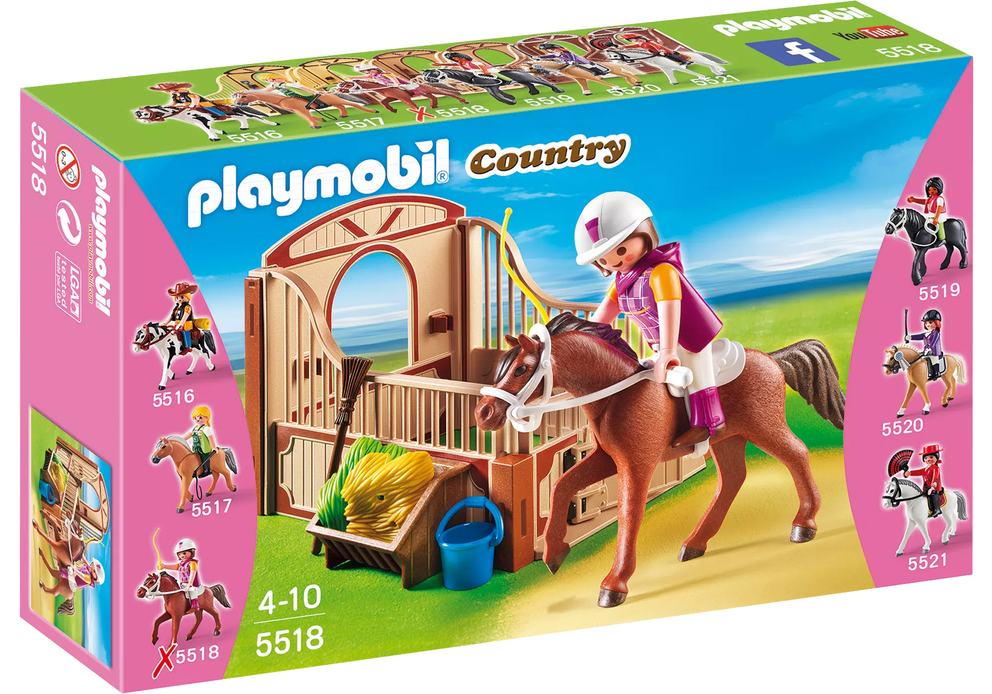 Playmobil 5518 Country Shagya Araber mit braun-beiger Pferdebox - plegobil