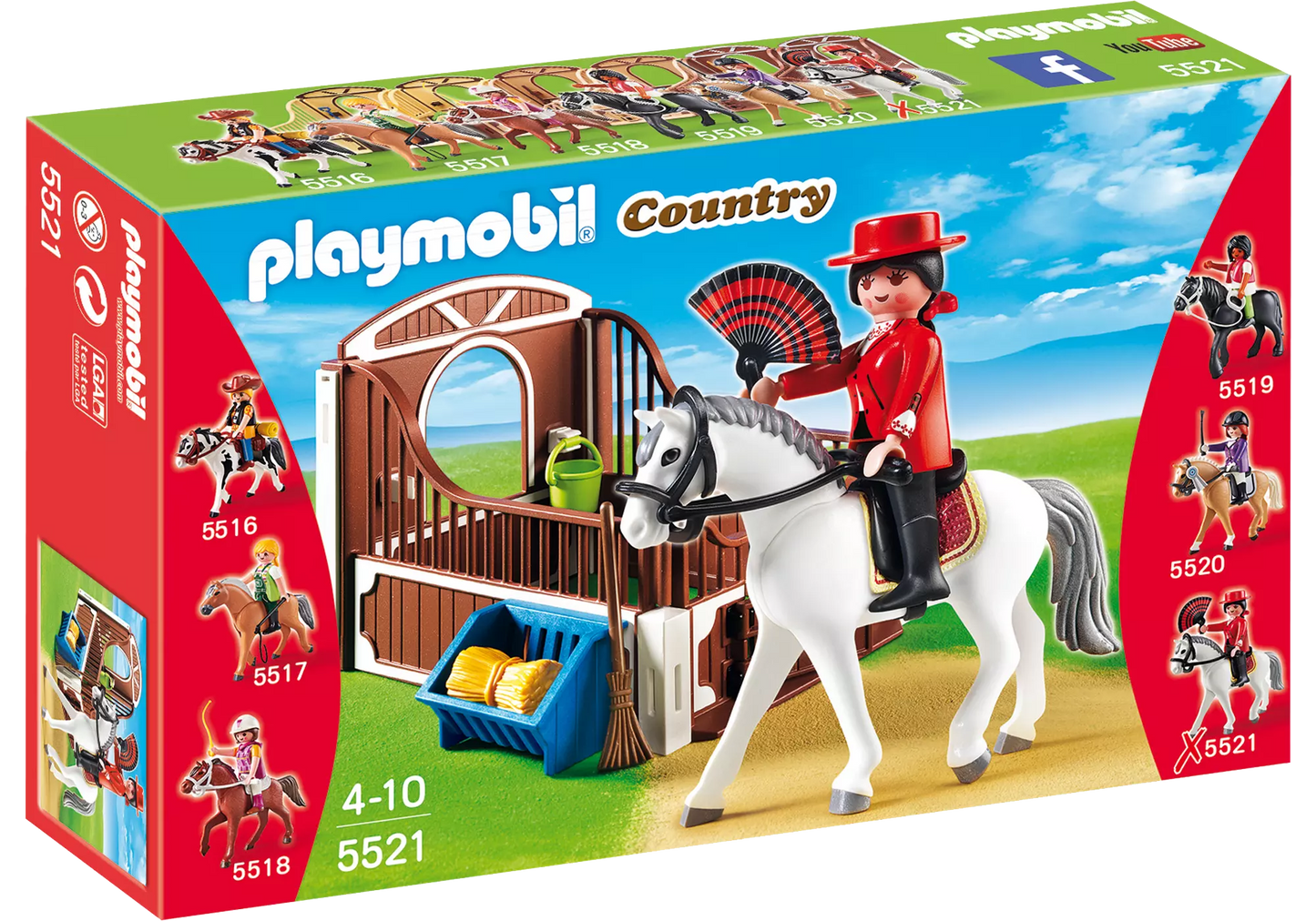 Playmobil 5521 Country Andalusier mit brauner Pferdebox - plegobil
