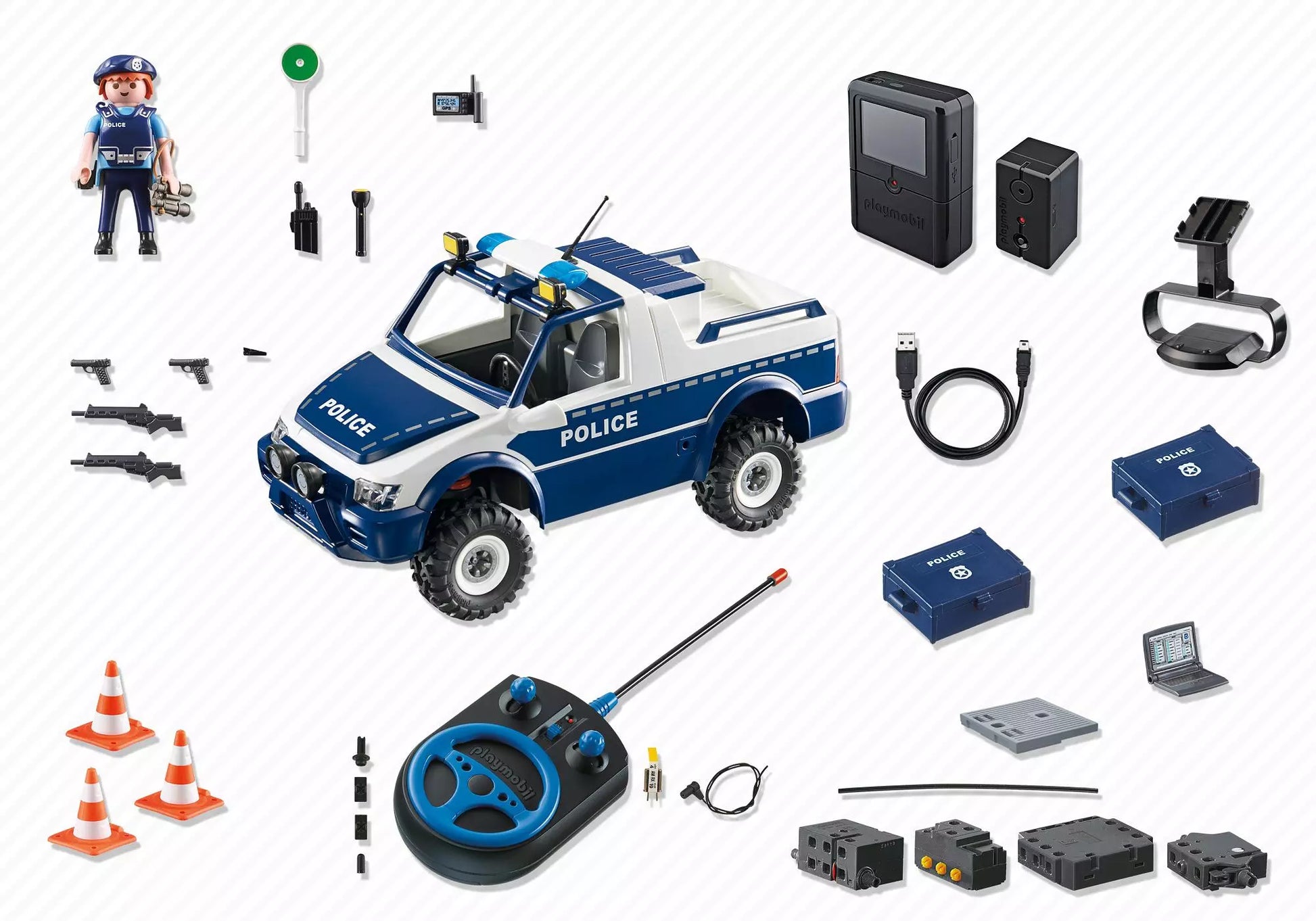 Playmobil 5528 City Action RC-Polizeiauto mit Kamera-Set - plegobil