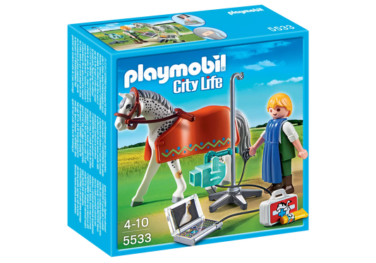 Playmobil 5533 City Life Röntgentierarzt mit Appaloosa - plegobil