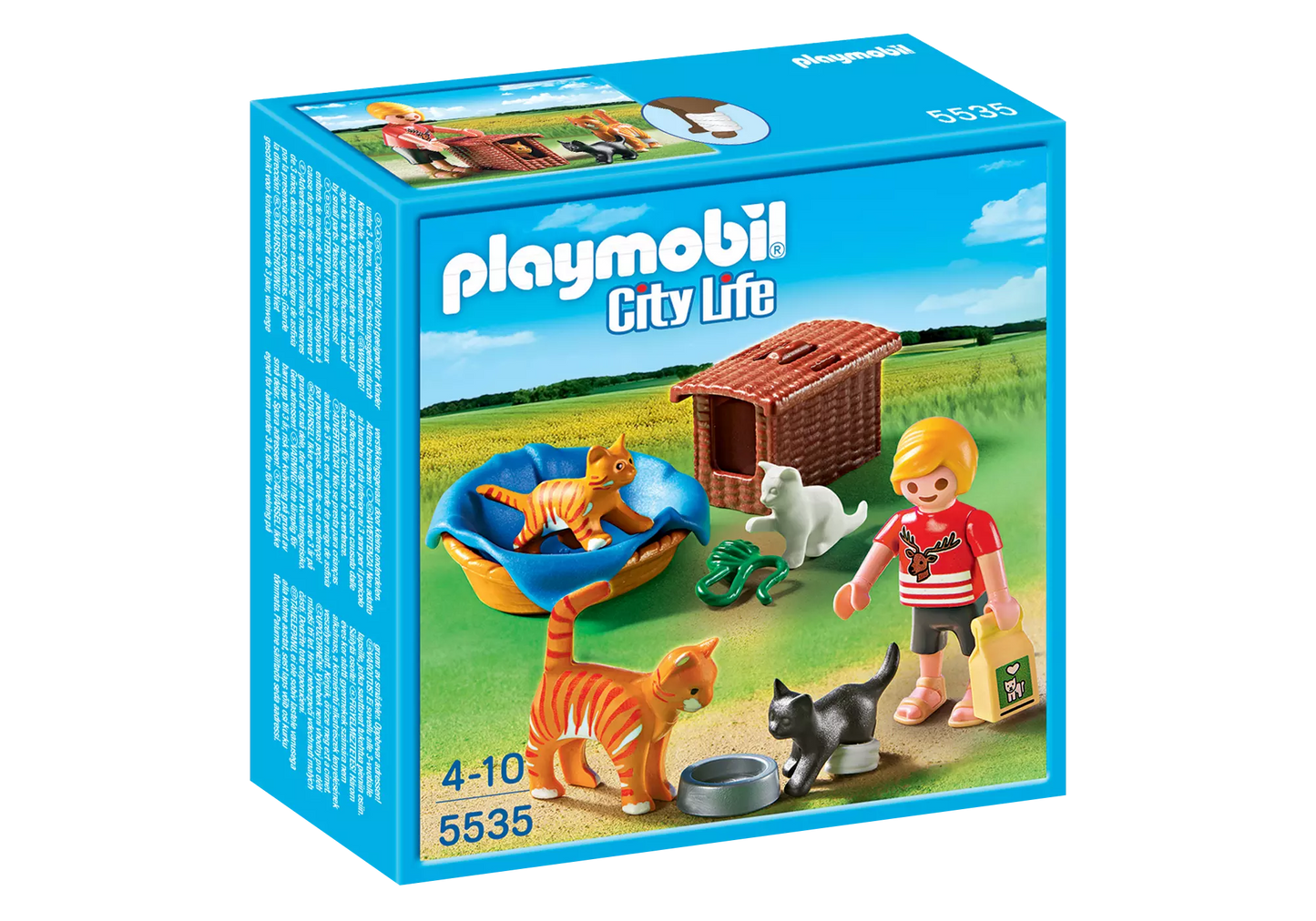 Playmobil 5535 City Life Katzenfamilie mit Körbchen - plegobil