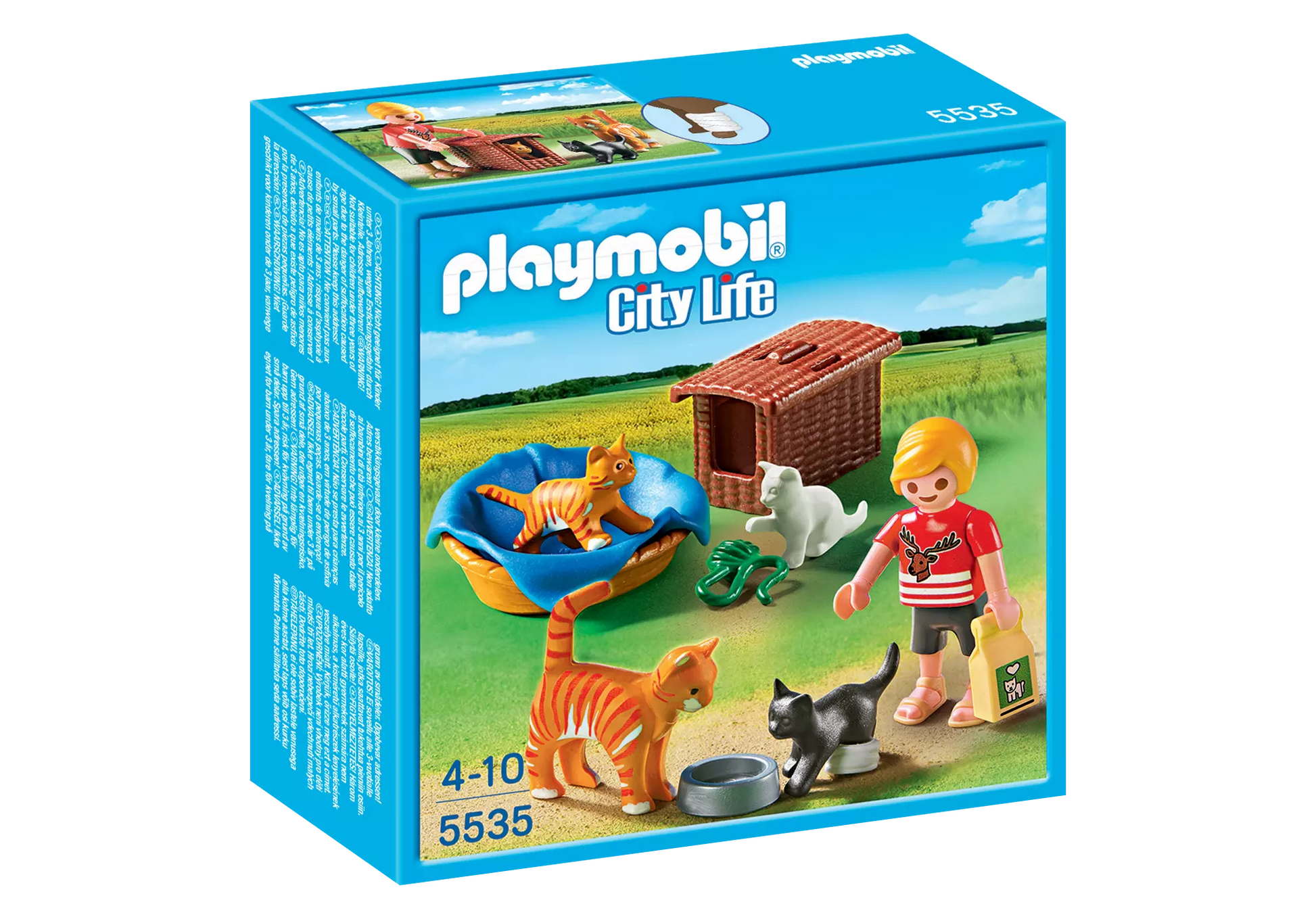 Playmobil 5535 City Life Katzenfamilie mit Körbchen - plegobil