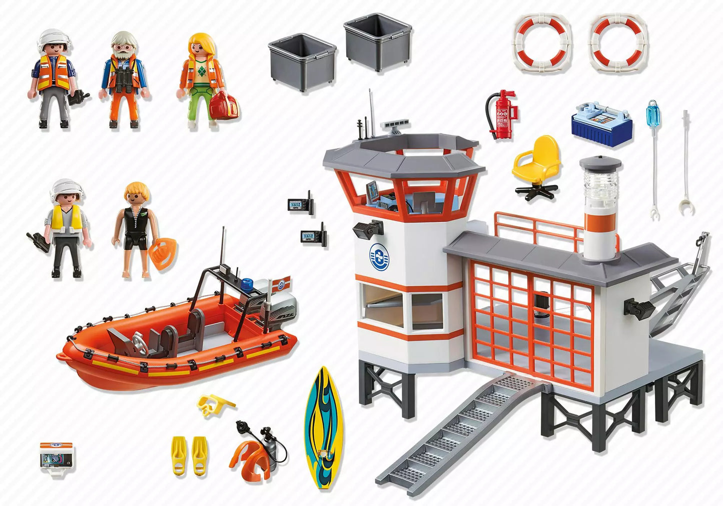 Playmobil 5539 City Action Küstenwachstation mit Leuchtturm - plegobil