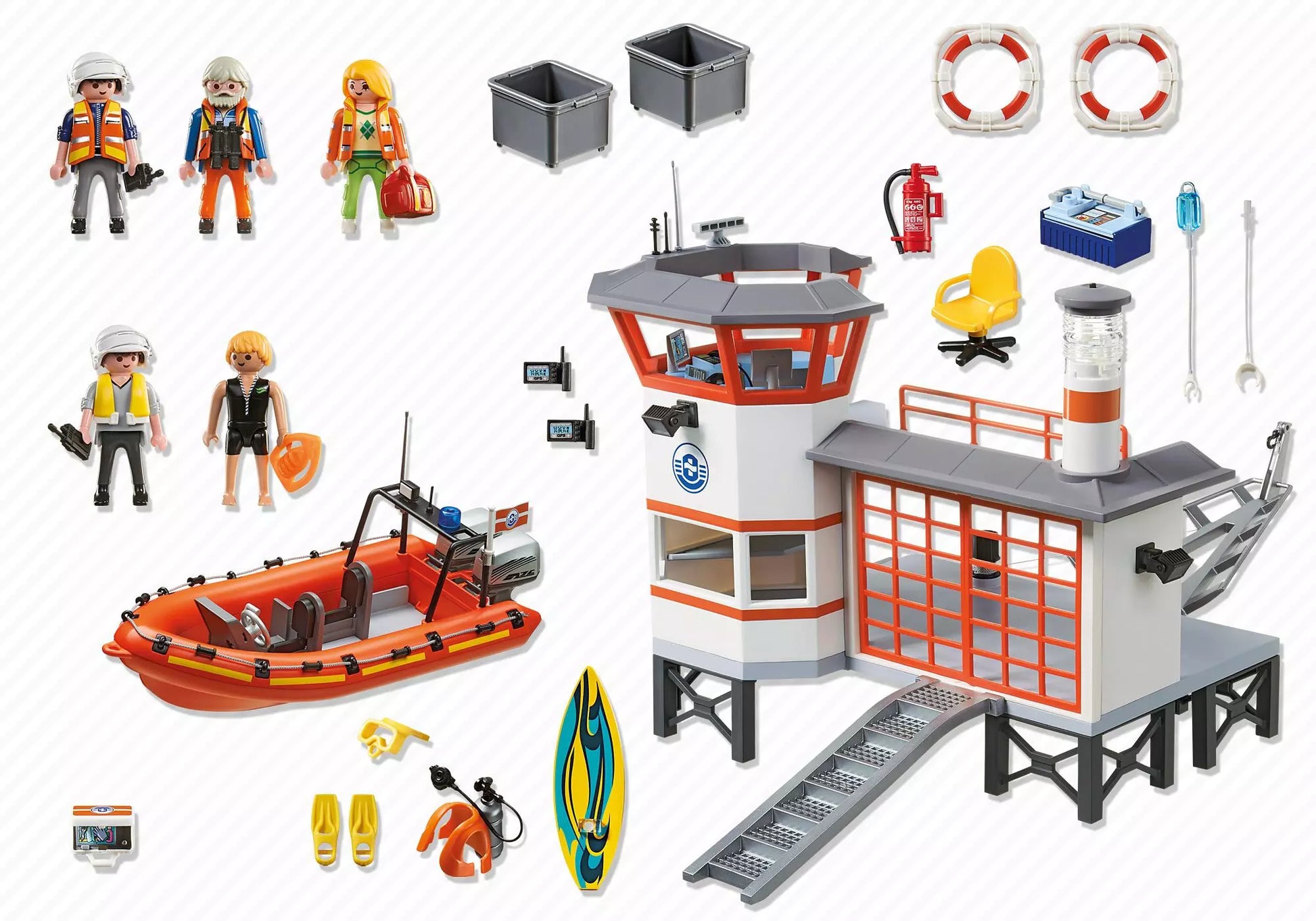 Playmobil 5539 City Action Küstenwachstation mit Leuchtturm - plegobil
