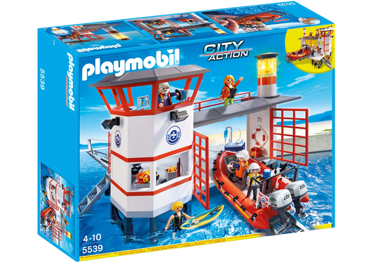 Playmobil 5539 City Action Küstenwachstation mit Leuchtturm - plegobil
