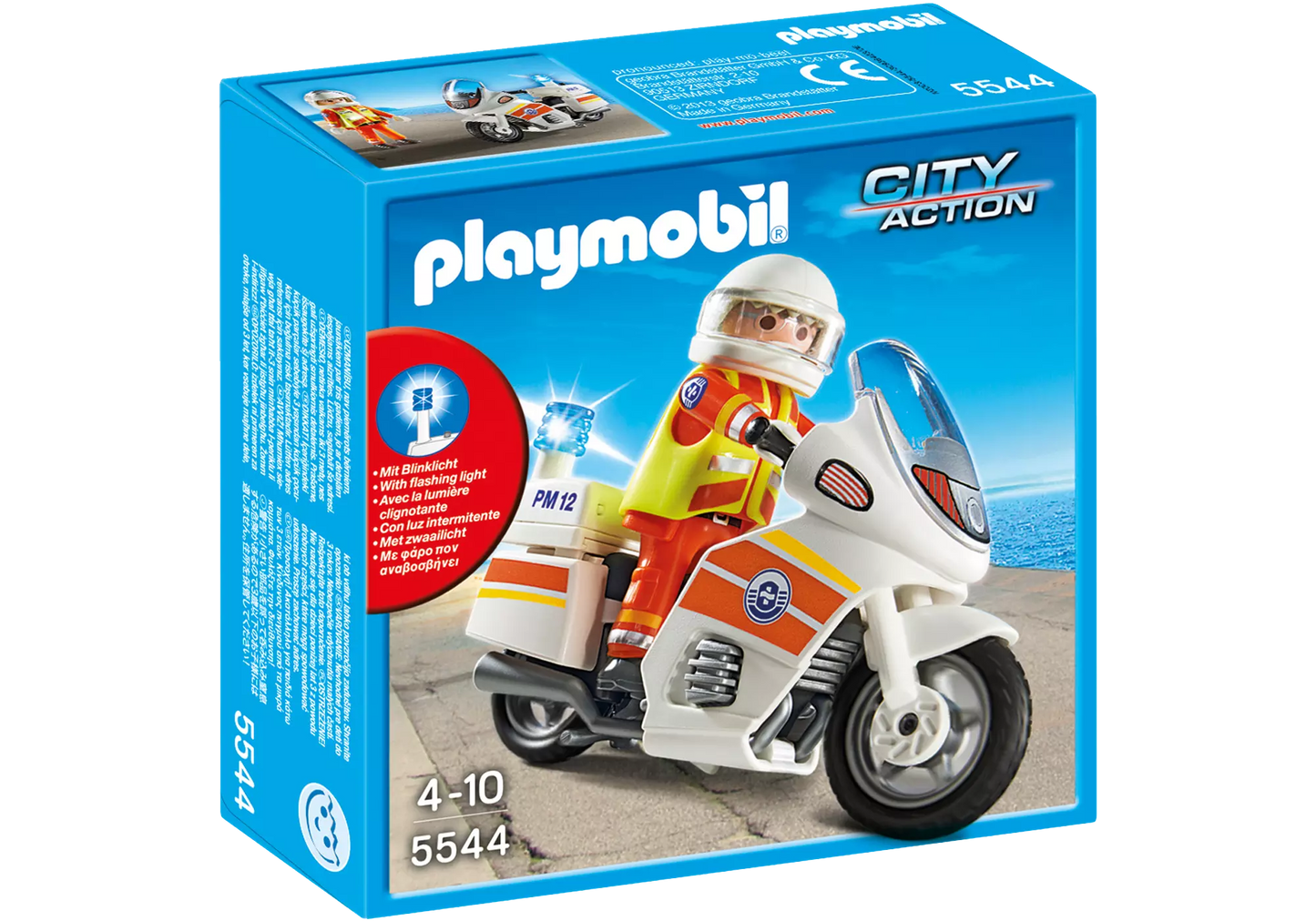 Playmobil 5544 City Action Notarzt-Motorrad mit Blinklicht - plegobil