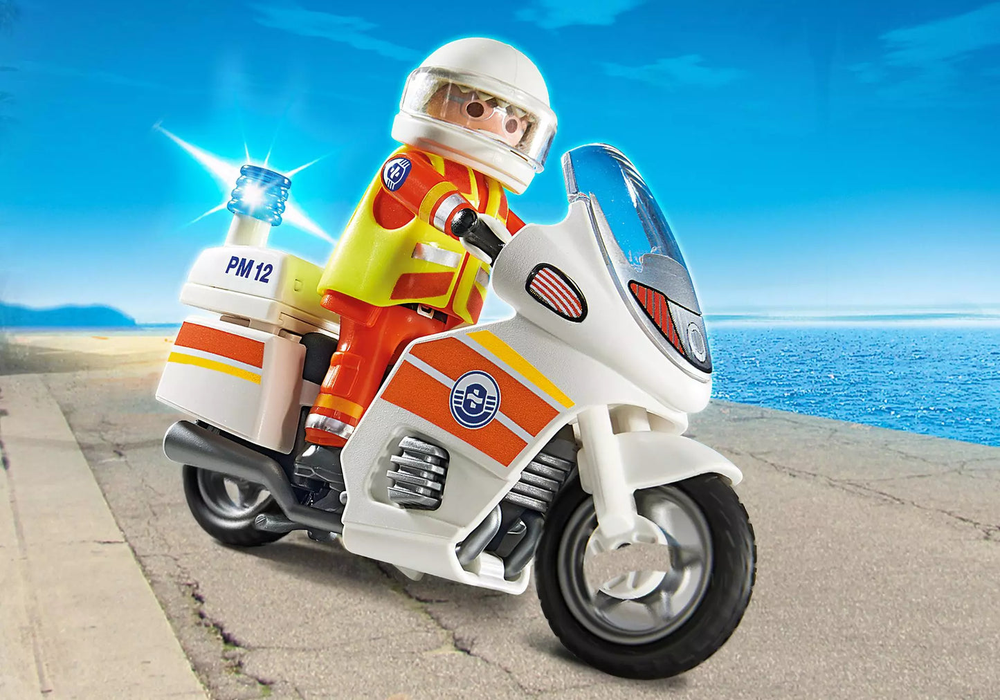 Playmobil 5544 City Action Notarzt-Motorrad mit Blinklicht - plegobil