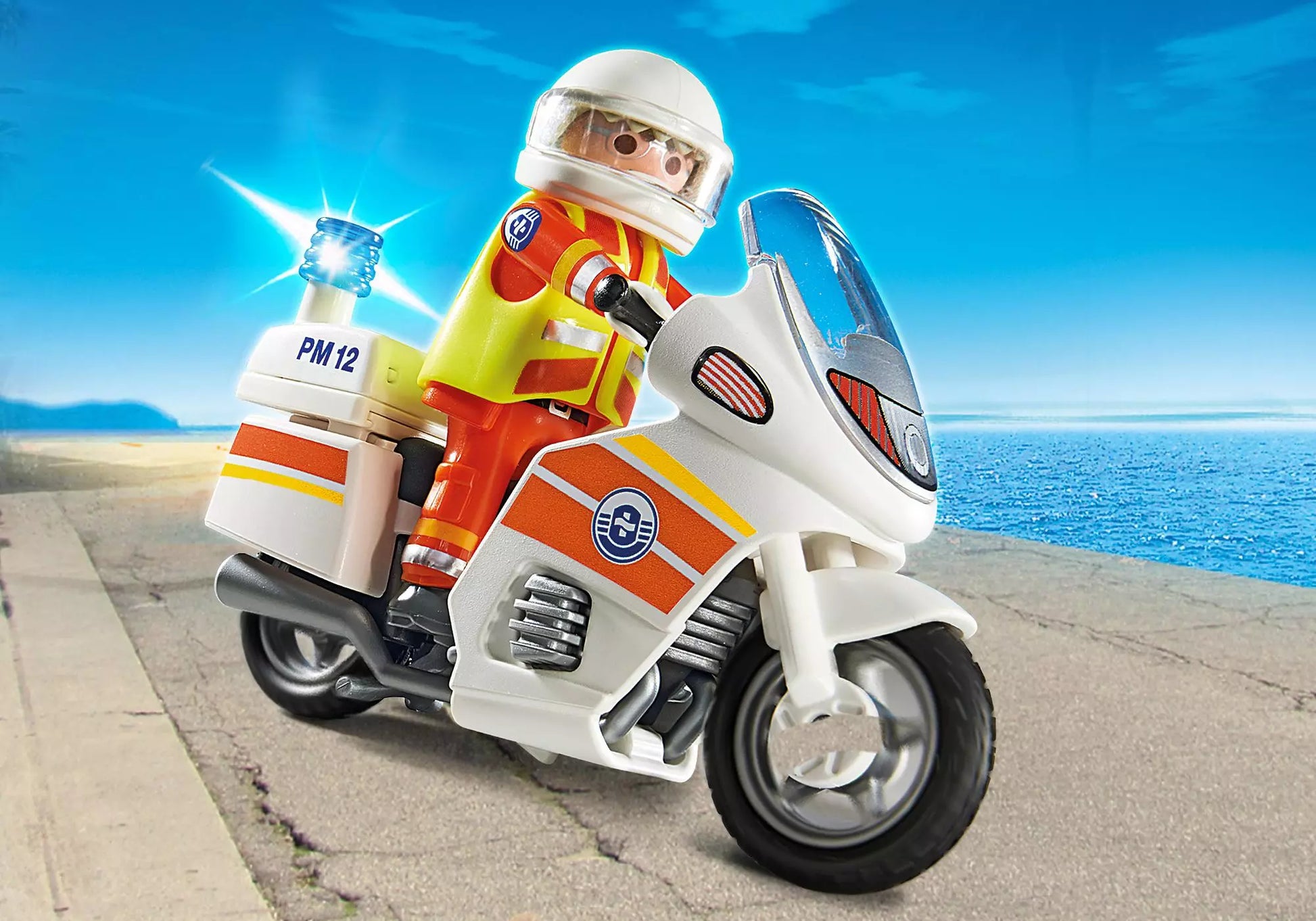 Playmobil 5544 City Action Notarzt-Motorrad mit Blinklicht - plegobil