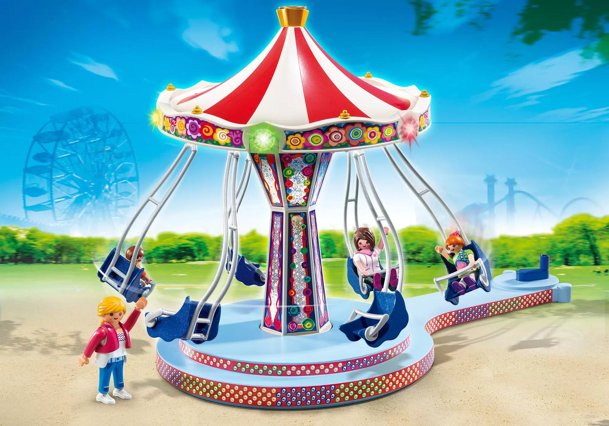 Playmobil 5548 Summer Fun Kettenkarussell mit bunter Beleuchtung - plegobil