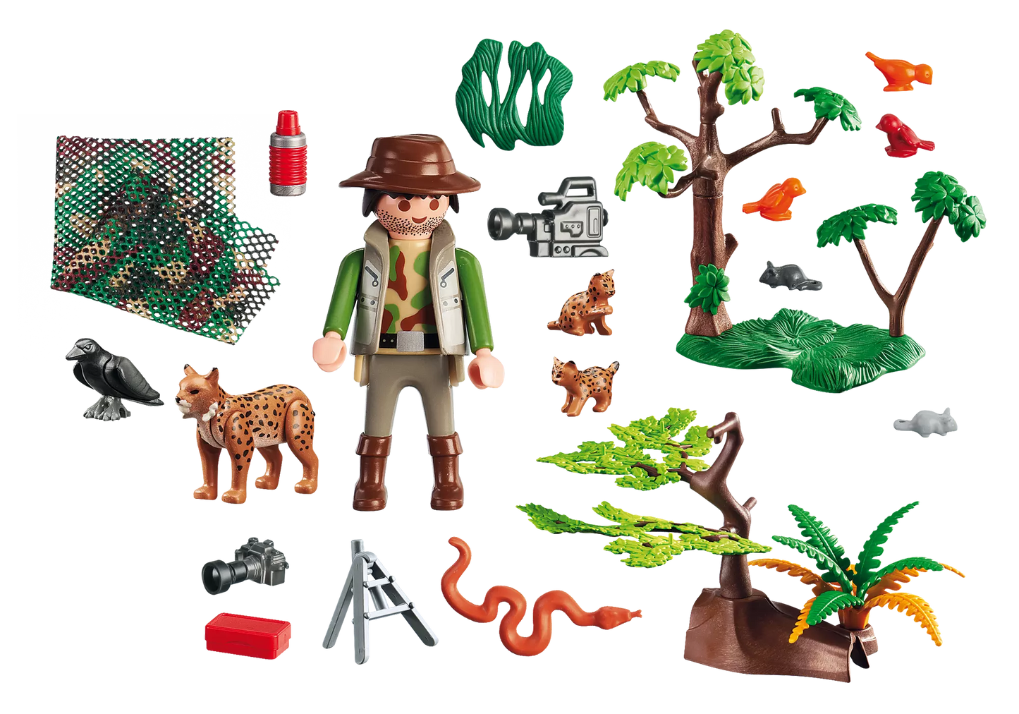 Playmobil 5561 Wild Life Luchsfamilie mit Tierfilmer - plegobil