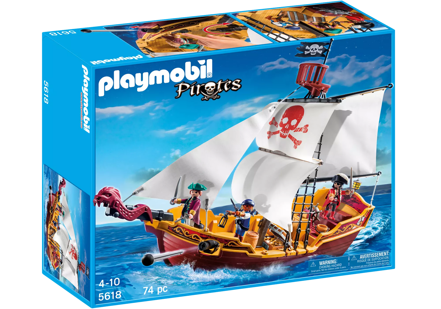 Playmobil 5618 Pirates Piratenschiff Rote Schlange - plegobil