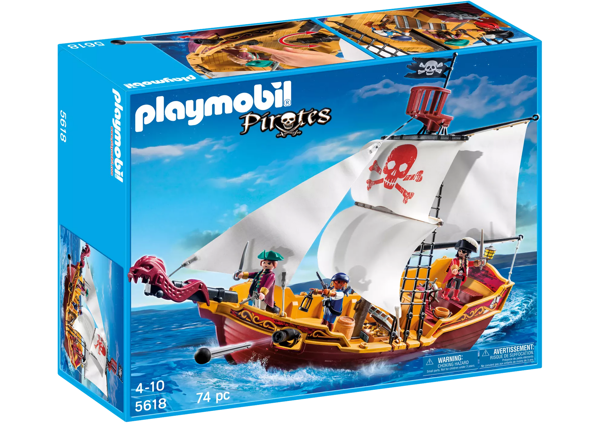 Playmobil 5618 Pirates Piratenschiff Rote Schlange - plegobil