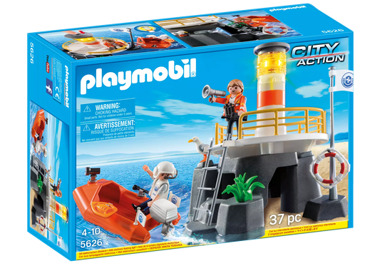 Playmobil 5626 City Action Leuchtturm mit Rettungsboot - plegobil