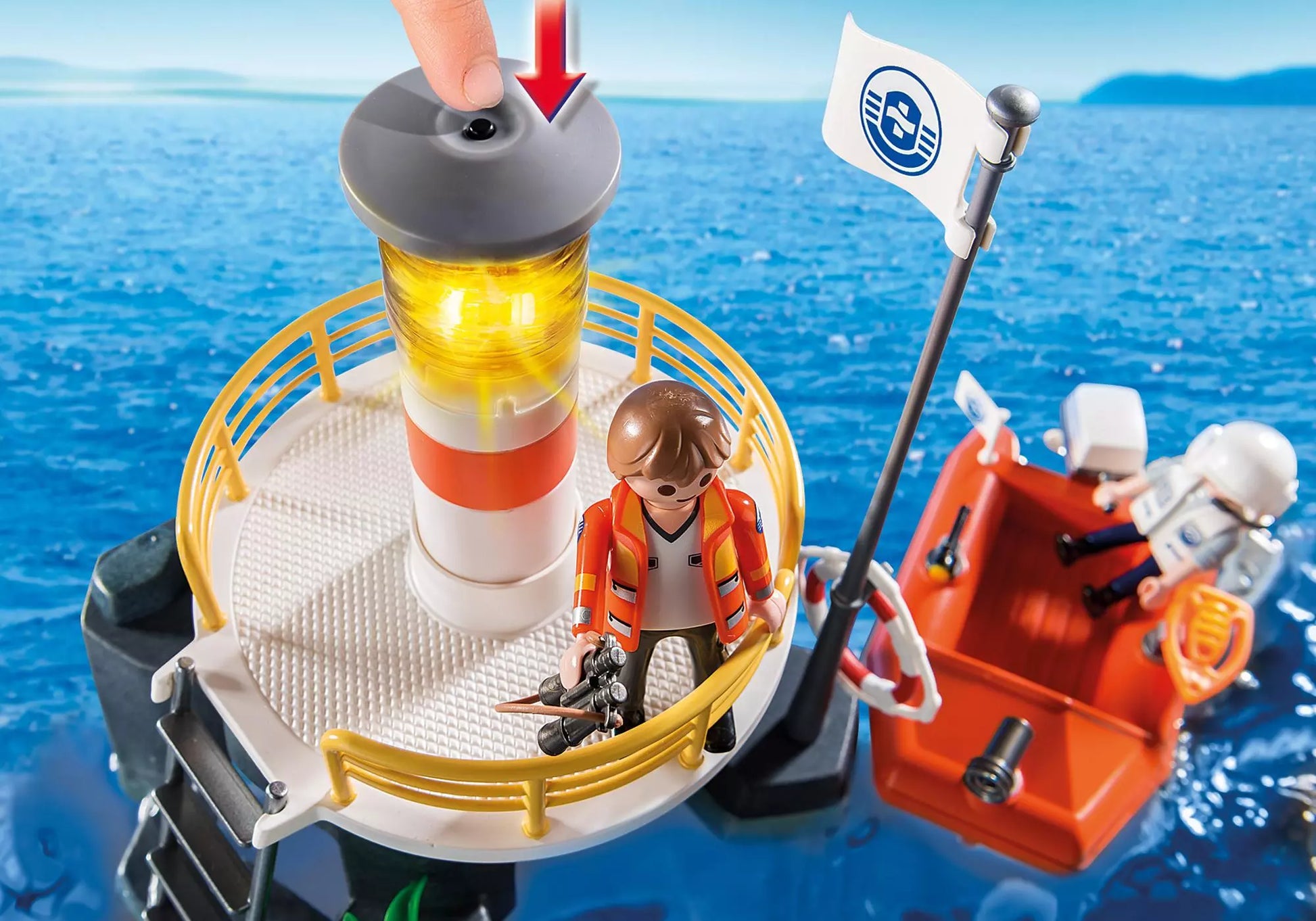 Playmobil 5626 City Action Leuchtturm mit Rettungsboot - plegobil