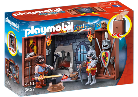 Playmobil 5637 Knights Spielbox Ritterschmiede - plegobil