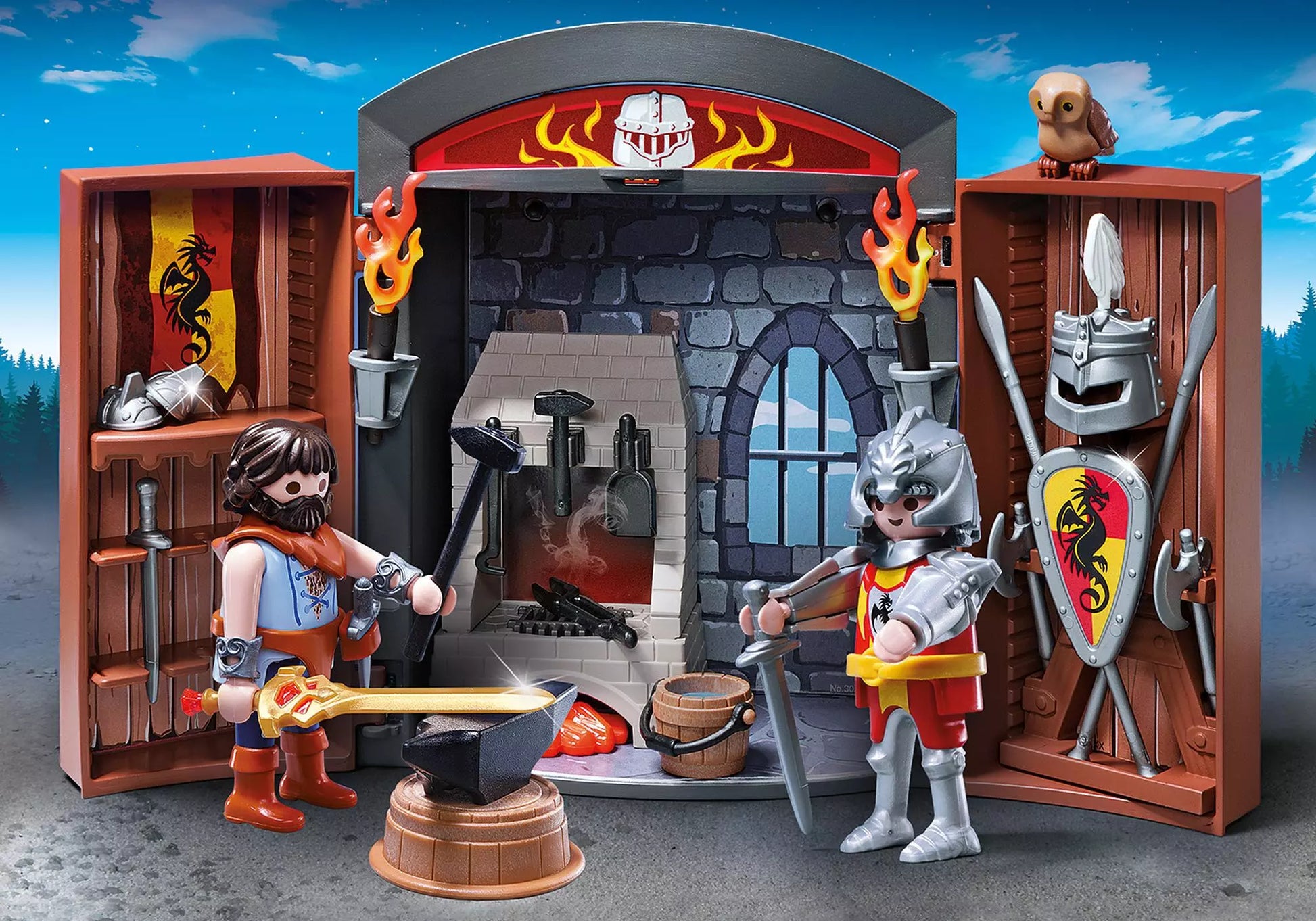 Playmobil 5637 Knights Spielbox Ritterschmiede - plegobil