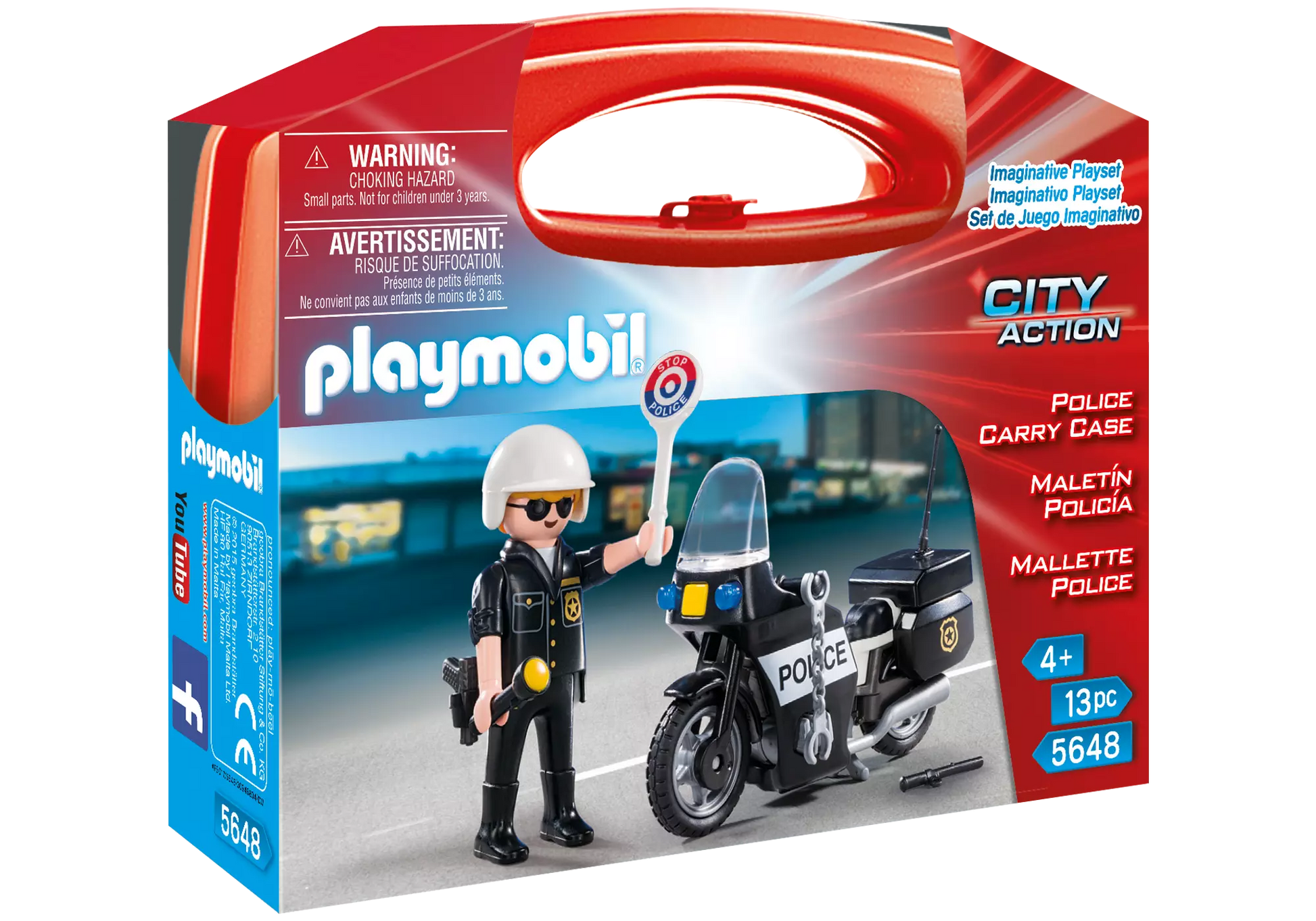 Playmobil 5648 City Action Carry Case Motorrad Polizist - plegobil