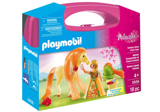 Playmobil 5656 Princess Carry Case Kämmbares Pferd - plegobil