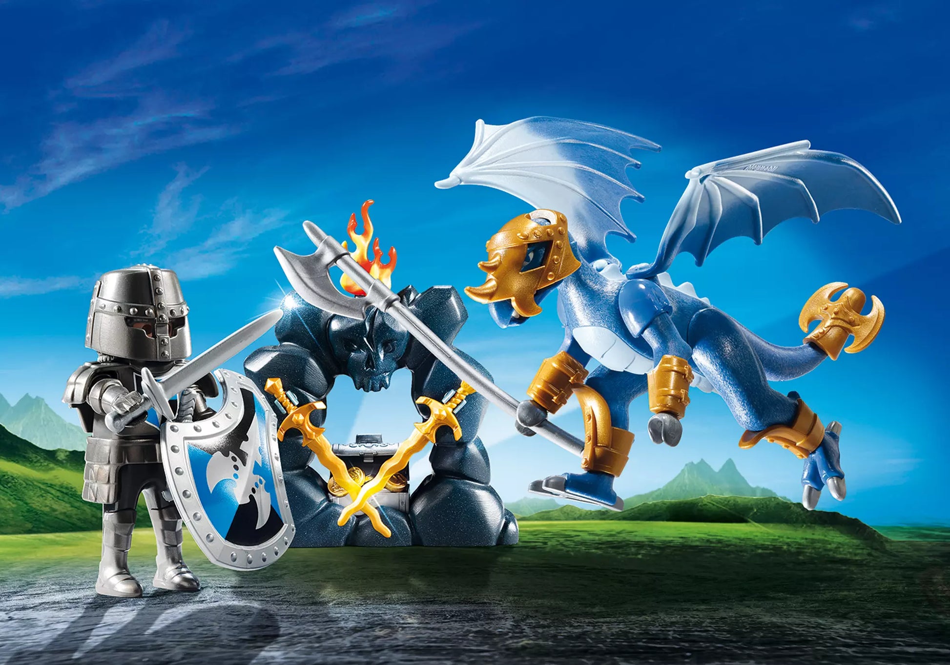 Playmobil 5657 Knights Carry Case Ritter und Drache - plegobil