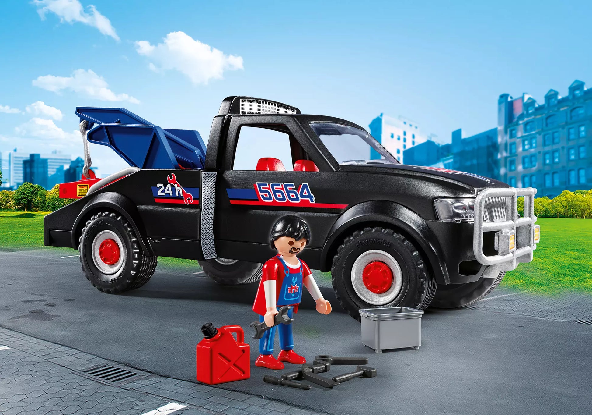 Playmobil 5664 City Action Amerikanischer Abschleppwagen - plegobil