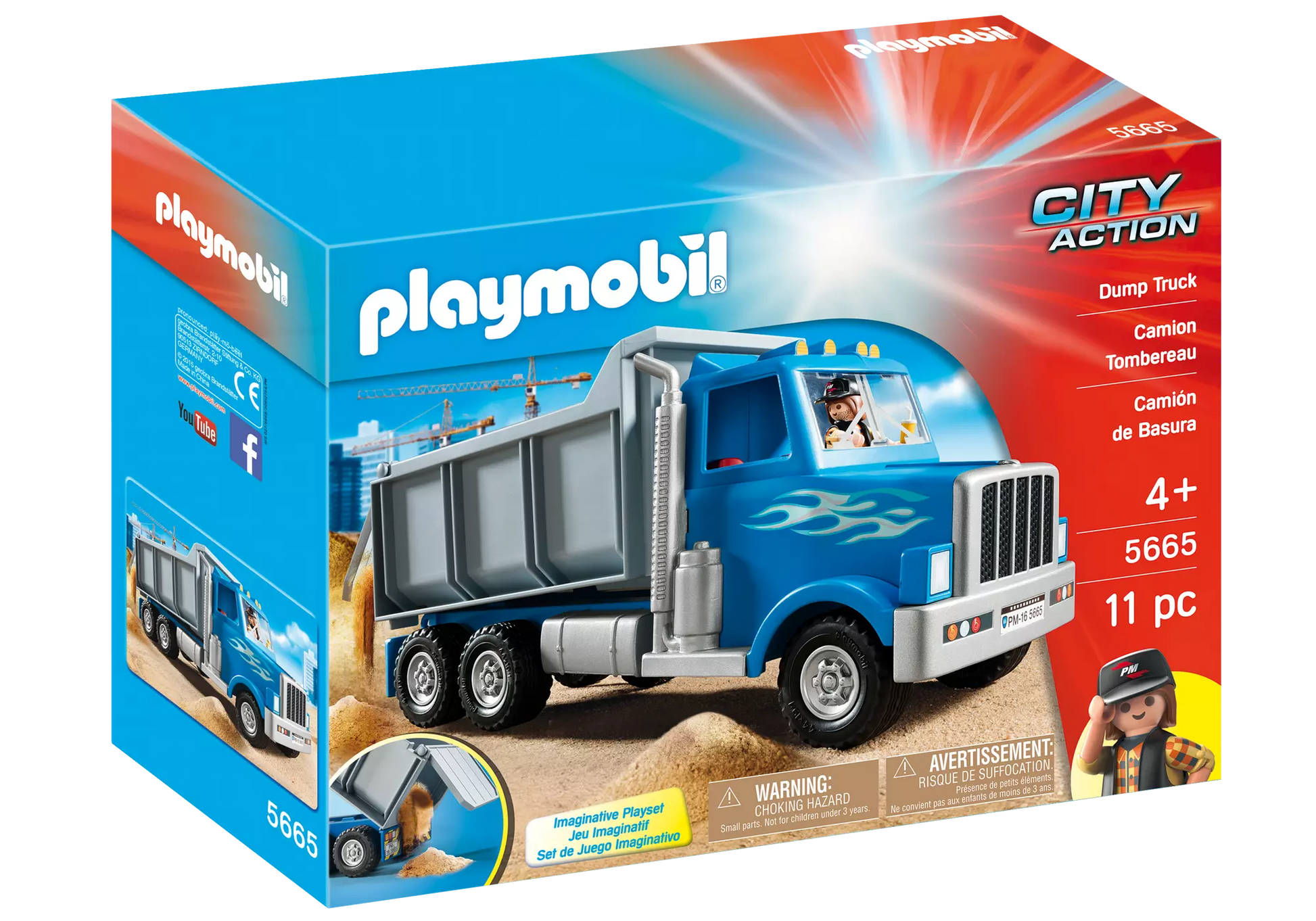 Playmobil 5665 City Action Amerikanischer Muldenkipper - plegobil