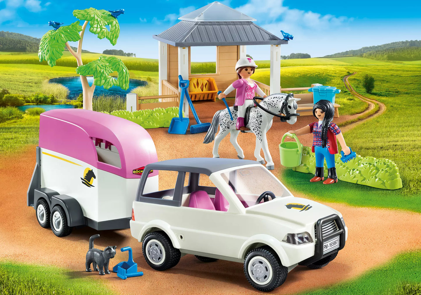 Playmobil 5667 Country Reitstall mit Pferdetransporter - plegobil
