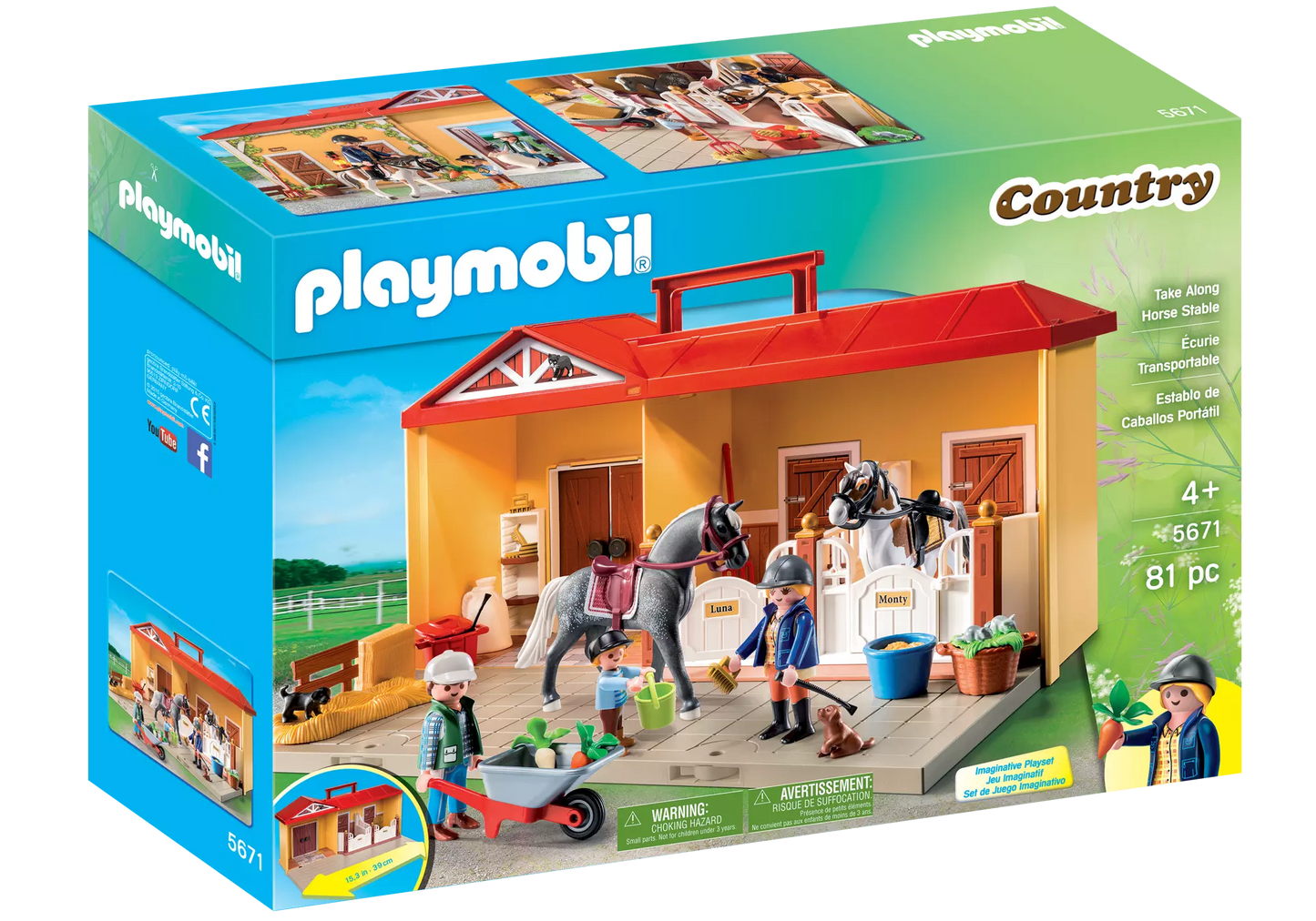 Playmobil 5671 Country Mein Mitnehm Pferdestall - plegobil