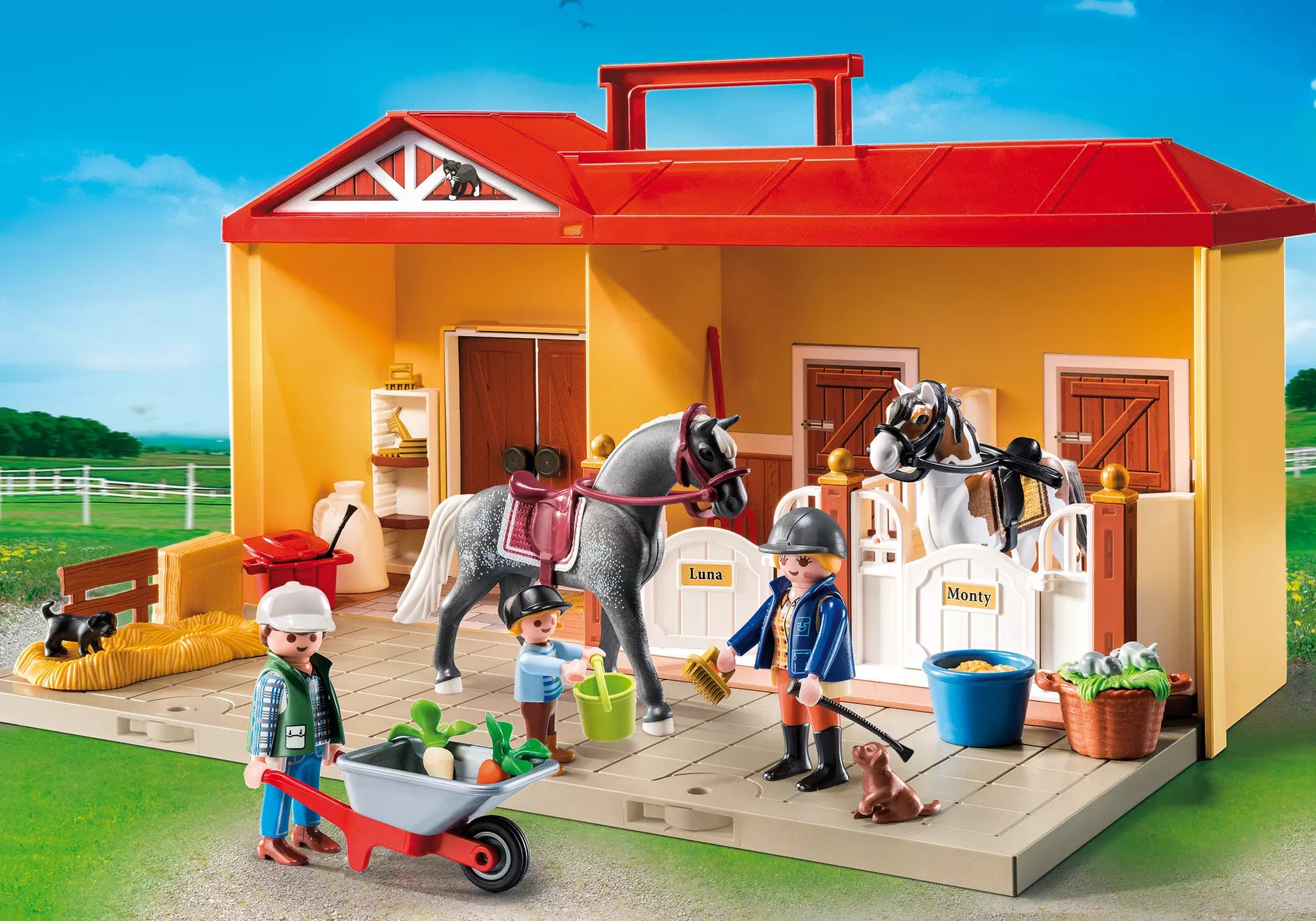 Playmobil 5671 Country Mein Mitnehm Pferdestall - plegobil