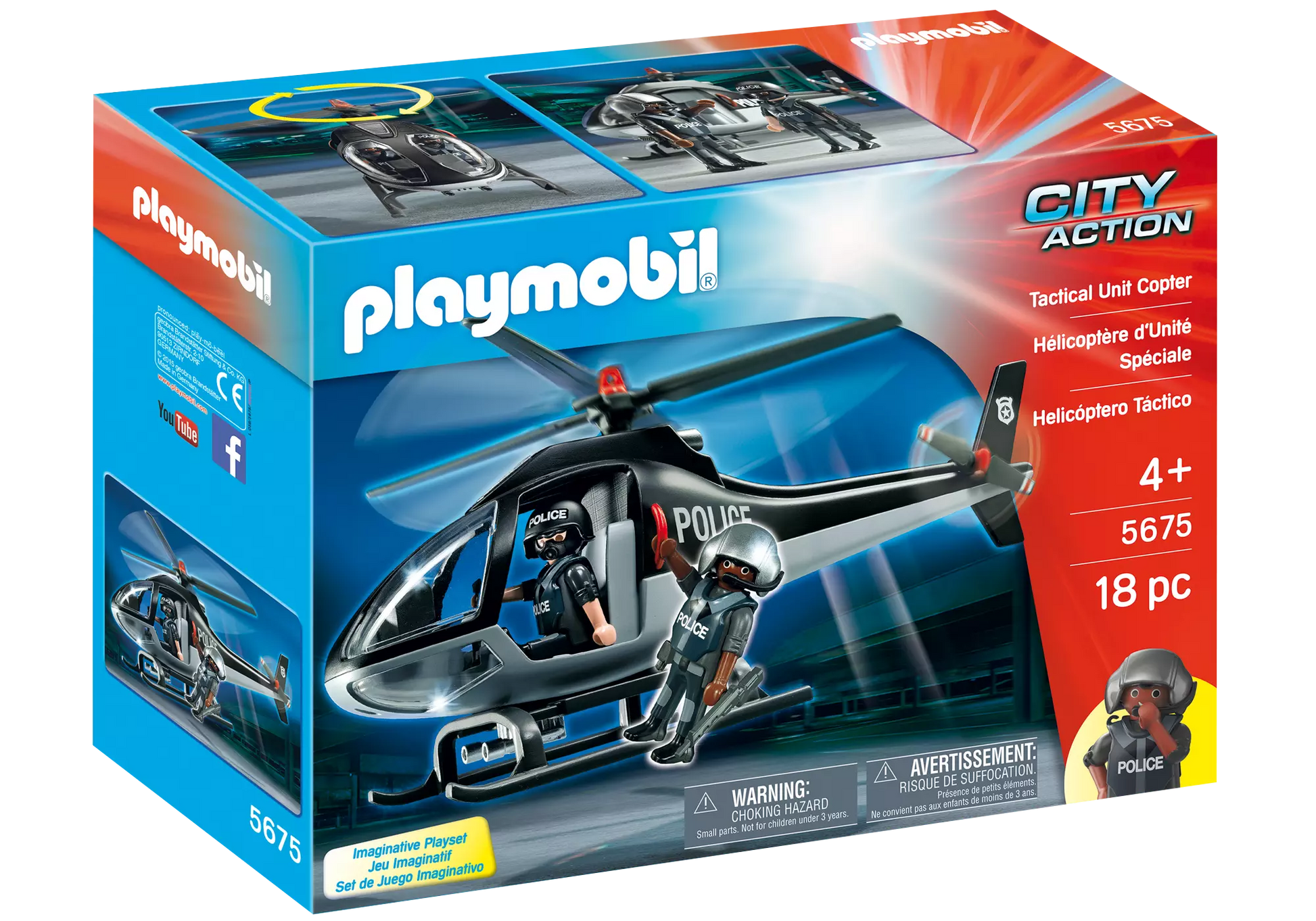 Playmobil 5675 City Action Polizeihubschrauber - plegobil