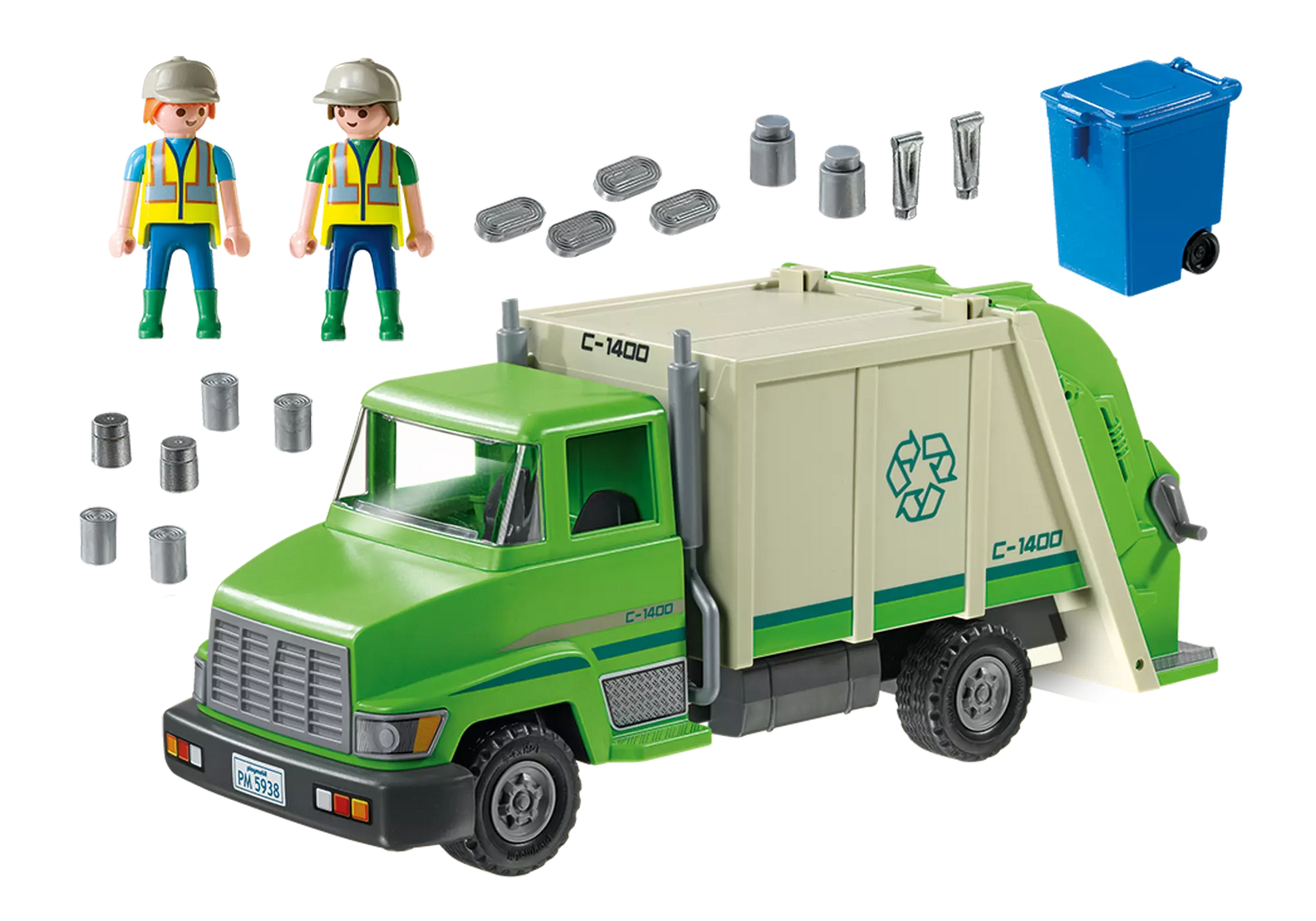 Playmobil 5679 City Life Amerikanischer Grüner Recycling Truck - plegobil