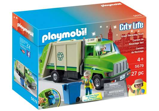 Playmobil 5679 City Life Amerikanischer Grüner Recycling Truck - plegobil