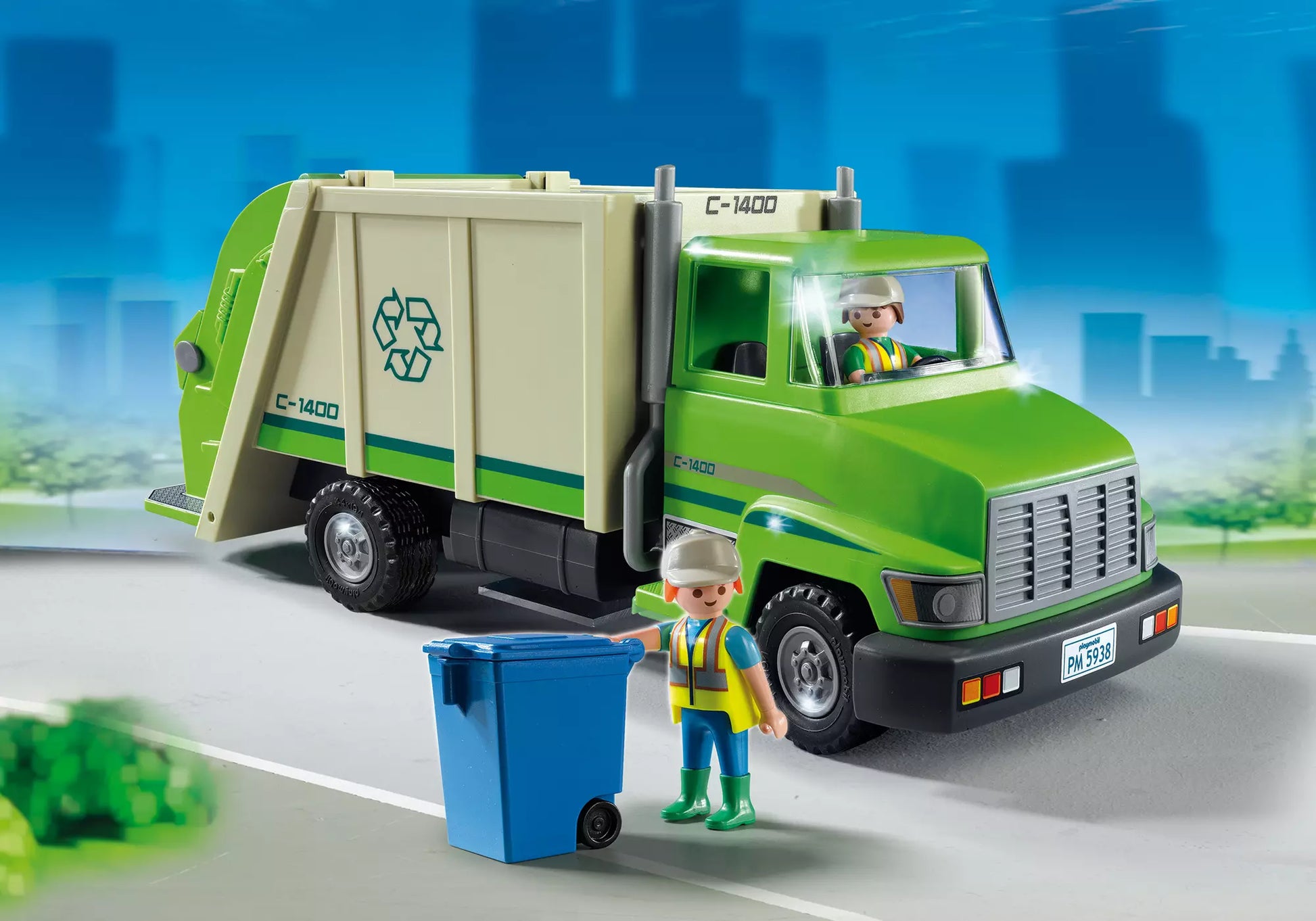 Playmobil 5679 City Life Amerikanischer Grüner Recycling Truck - plegobil