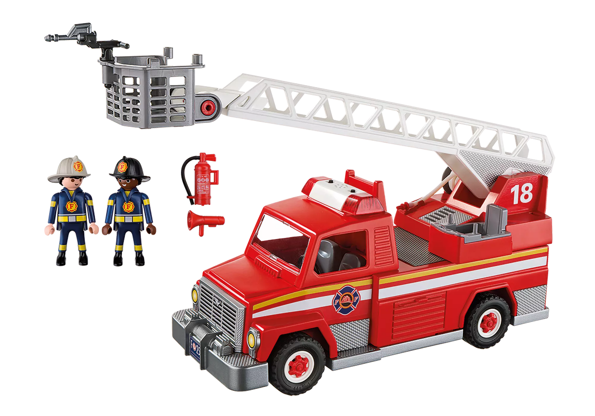 Playmobil 5682 City Action Amerikanischer Feuerwehr Leiterwagen - plegobil
