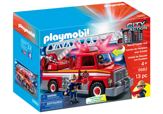 Playmobil 5682 City Action Amerikanischer Feuerwehr Leiterwagen - plegobil