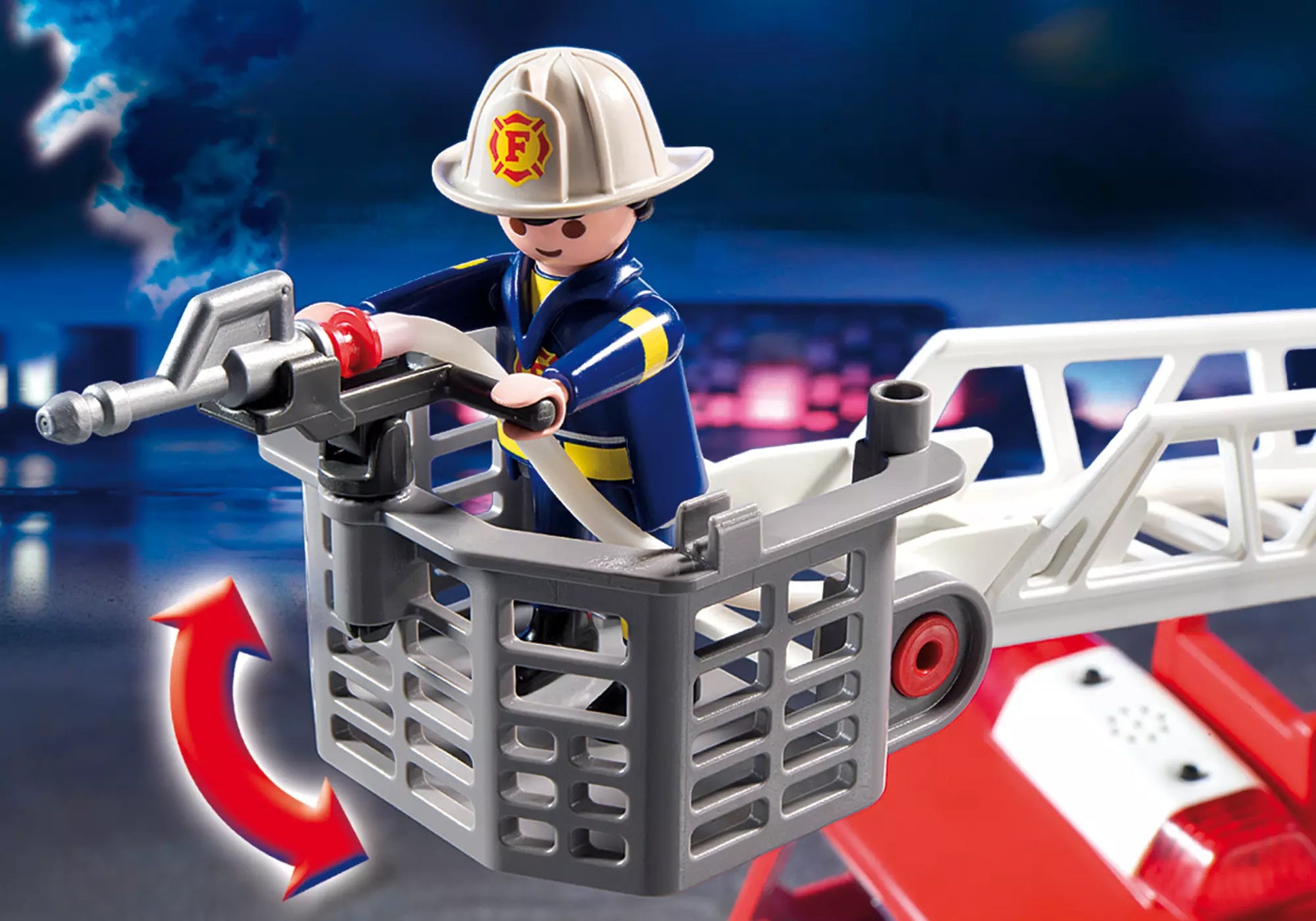 Playmobil 5682 City Action Amerikanischer Feuerwehr Leiterwagen - plegobil