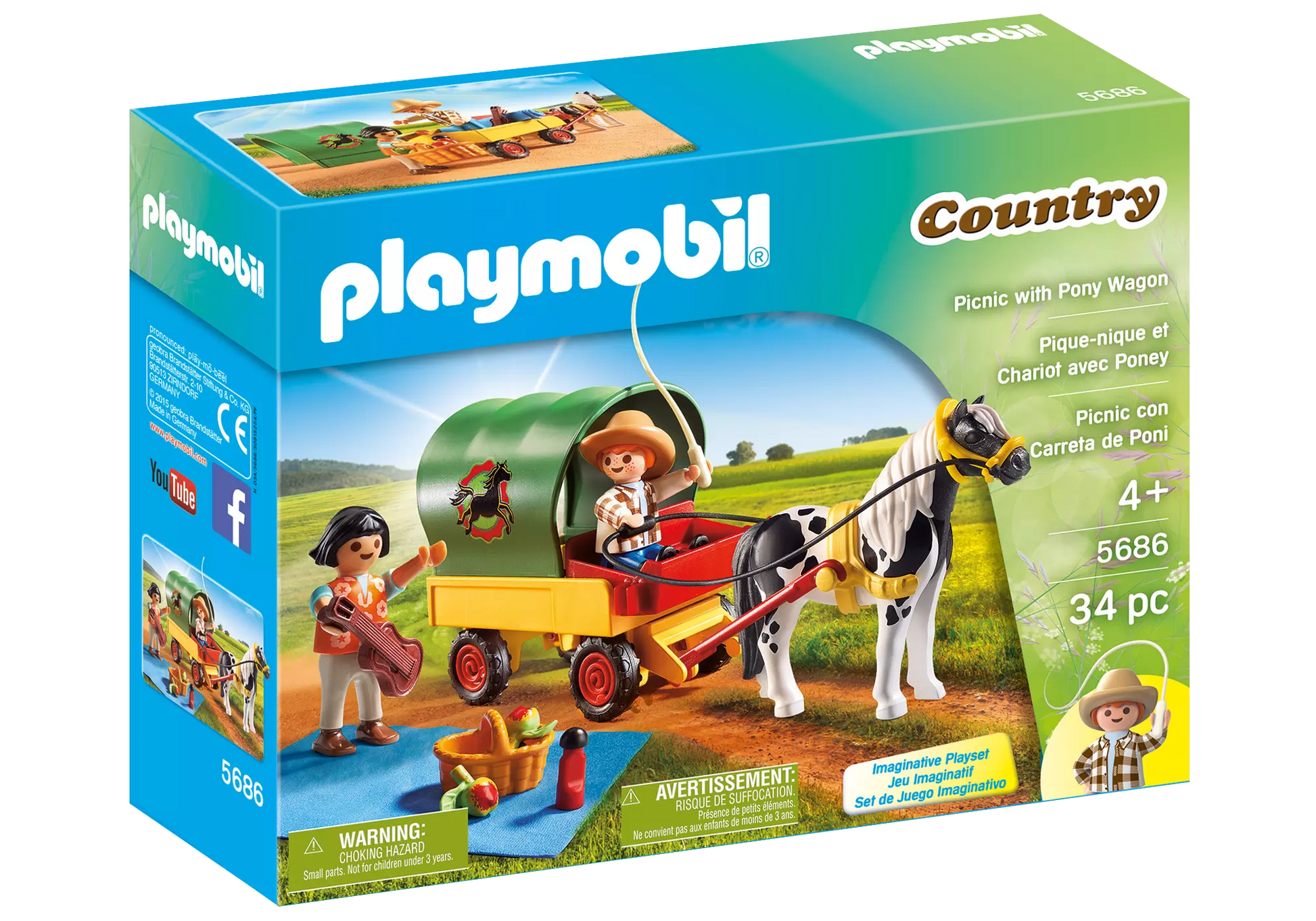 Playmobil 5686 Country Ausflug mit Ponywagen - plegobil