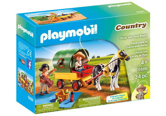 Playmobil 5686 Country Ausflug mit Ponywagen - plegobil