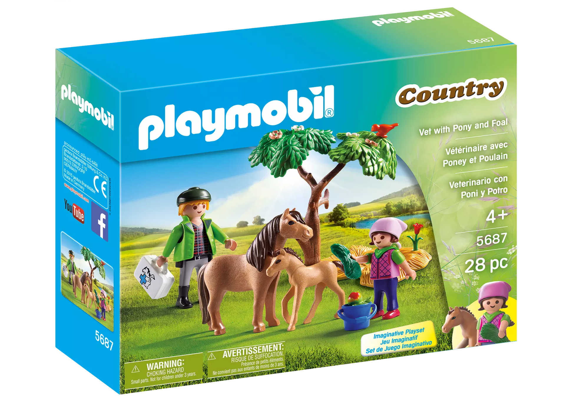 Playmobil 5687 Country Reiterhof Tierarzt mit Pony und Fohlen - plegobil