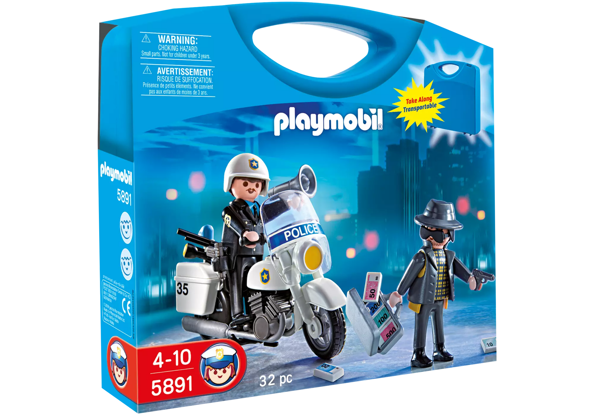 Playmobil 5891 City Action Carry Case Polizei und Dieb - plegobil