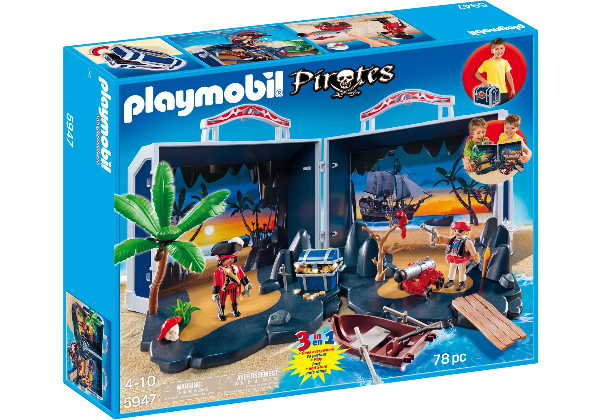 Playmobil 5947 Pirates Aufklapp Spiel Box Piratenschatz - plegobil