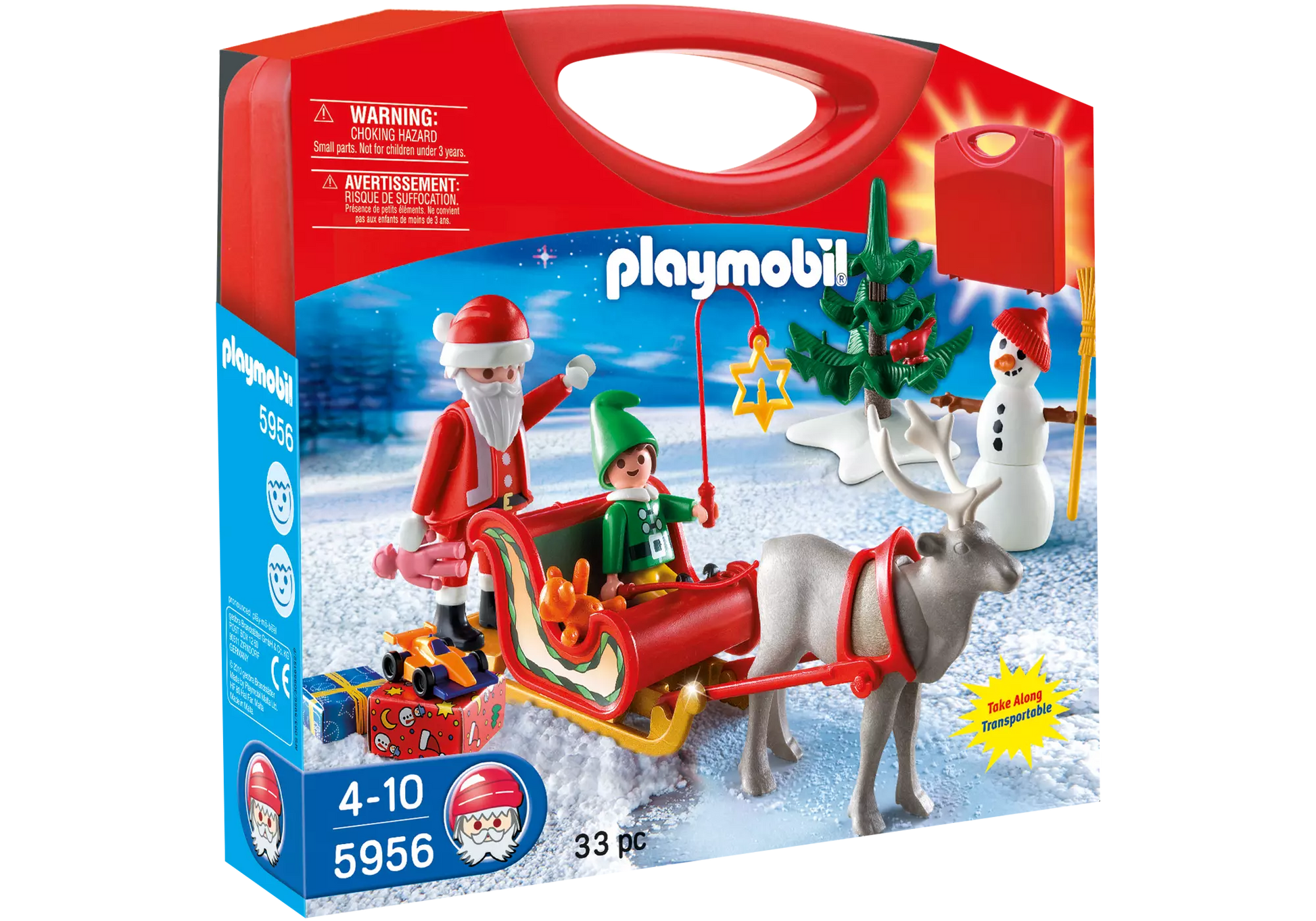 Playmobil 5956 Christmas Carry Case Weihnachtsmann mit Schlitten - plegobil