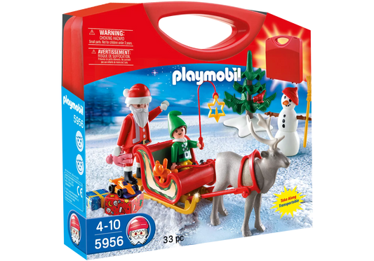Playmobil 5956 Christmas Carry Case Weihnachtsmann mit Schlitten - plegobil